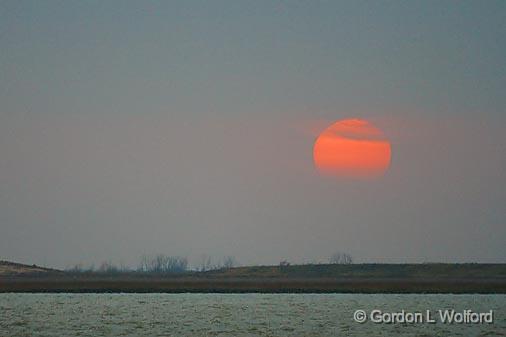 Red Sun Setting_31254.jpg - Powderhorn Lake  photographed along the Gulf coast near Port Lavaca, Texas, USA.